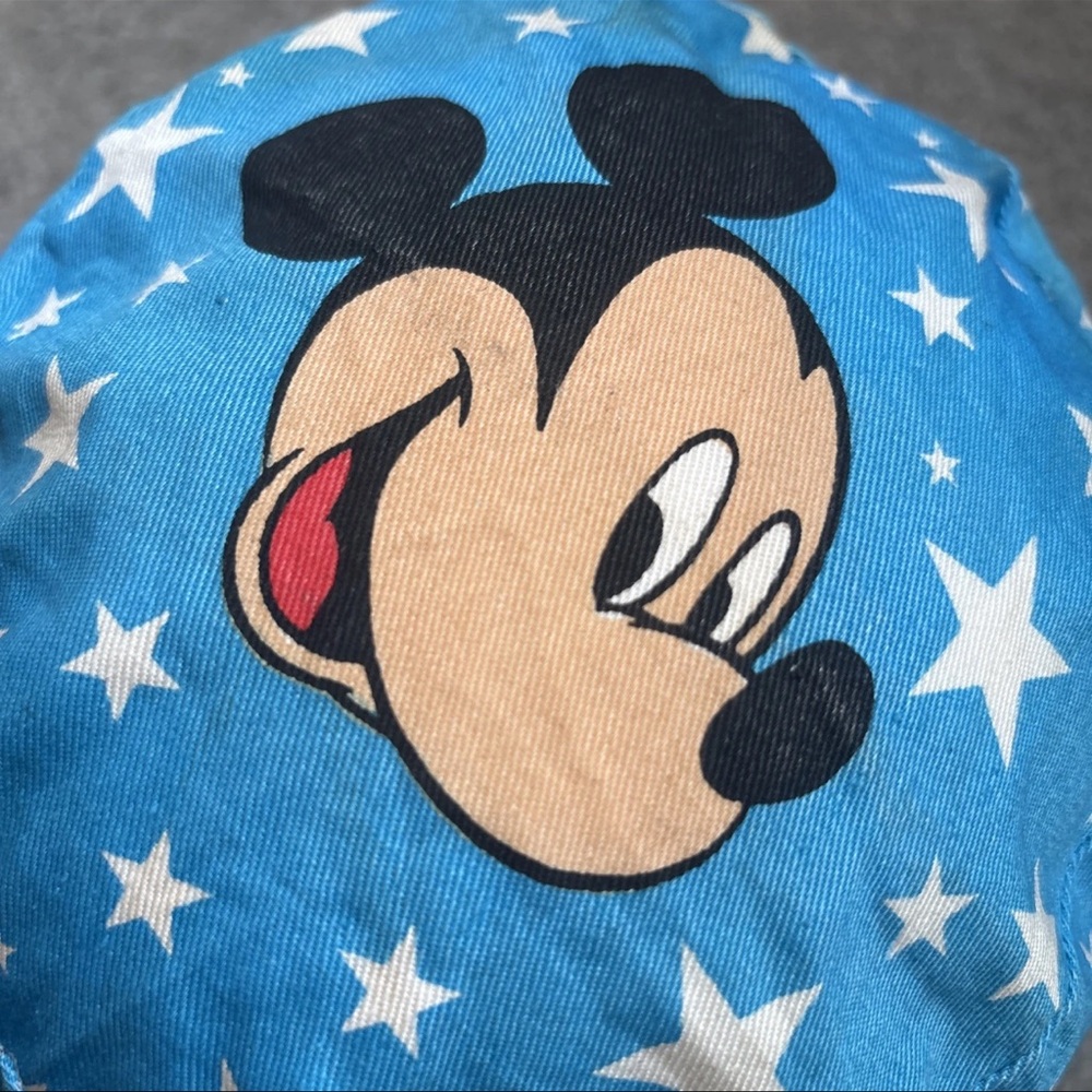 Vintage Walt Disney Co Mickey Mouse Minnie Stars Goofy blue Painters Hat 80 Rare - Picture 8 of 16